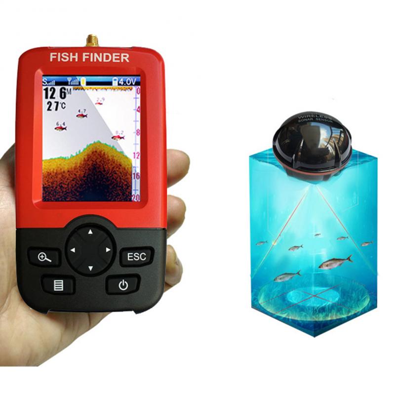 Fishing Depth Finder - 100M Sonar Sensörlü Taşınabilir Derinlik Balık