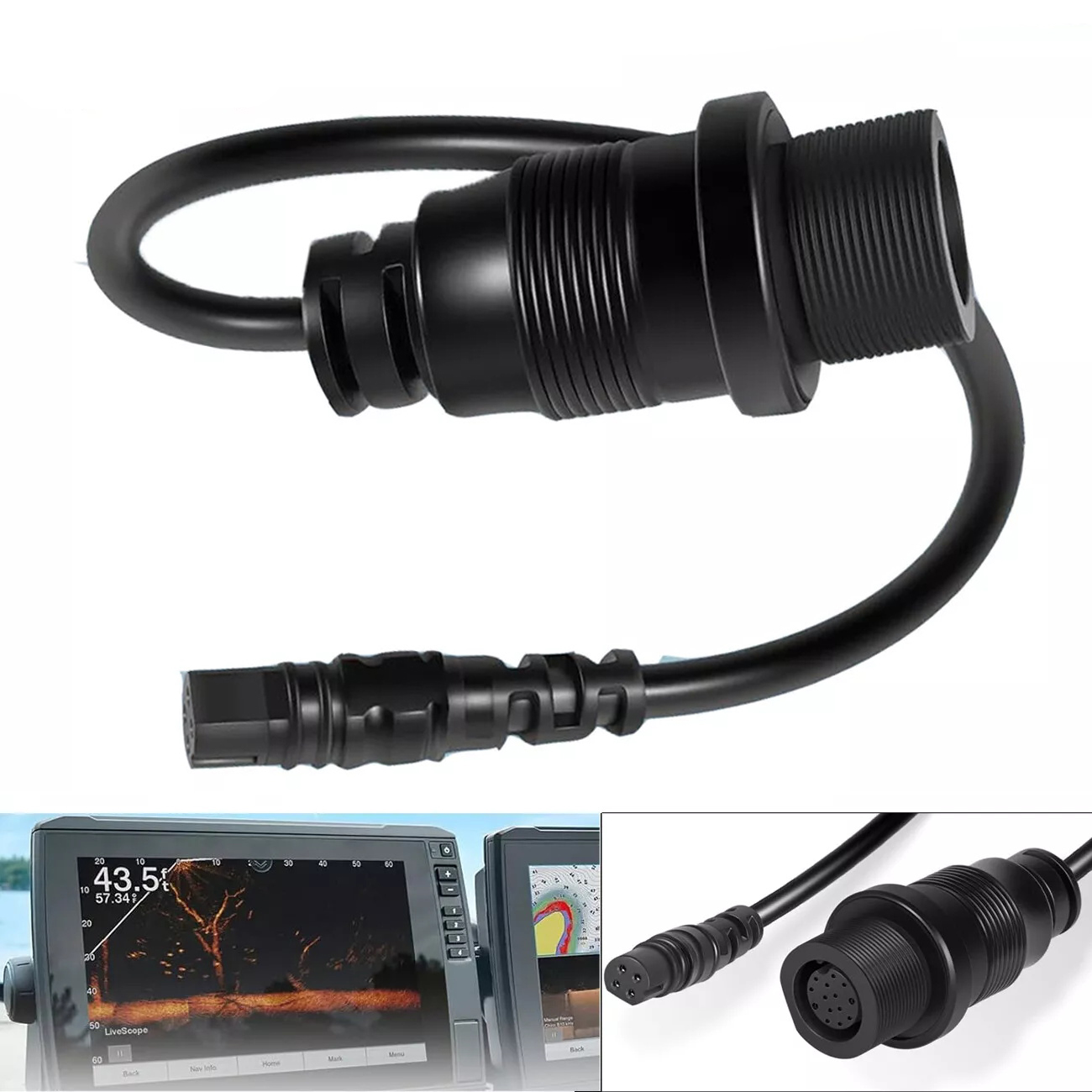Fish Finder Cable - 1852081 MKR-DSC-12 Adaptör Kablosu 4-PIN Garmin