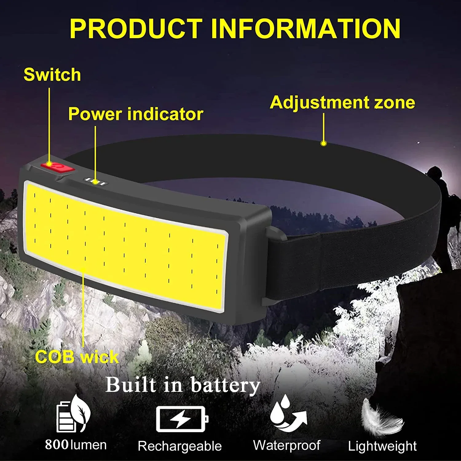 Güçlü COB LED Far Tip-c Şarj E - Fish Finder Battery incelemesi ve fiyatı